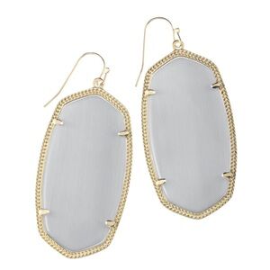 Kendra Scott • Danielle Earrings • Gold Tone Slate Cat’s Eye • French Wire
